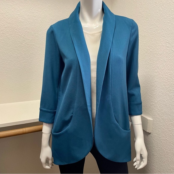 🆕Anthracite by muse Teal Shawl Oversized Blazer Sz XS - M - Picture 1 of 9